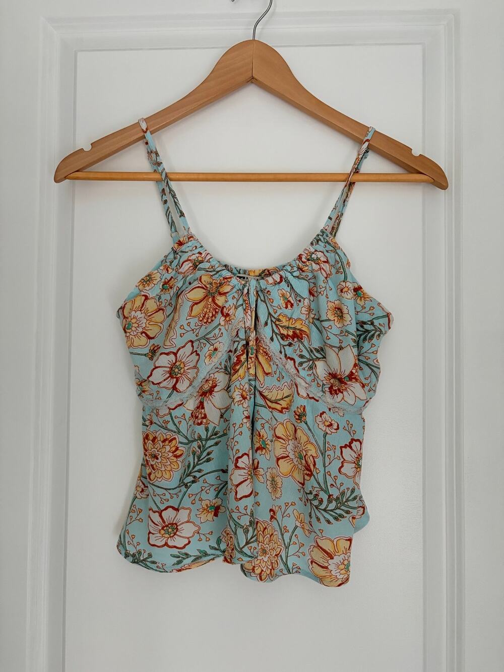 Billabong Ruffled Floral Cami Top Size Large